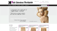 Desktop Screenshot of hairextensionsworldwide.com